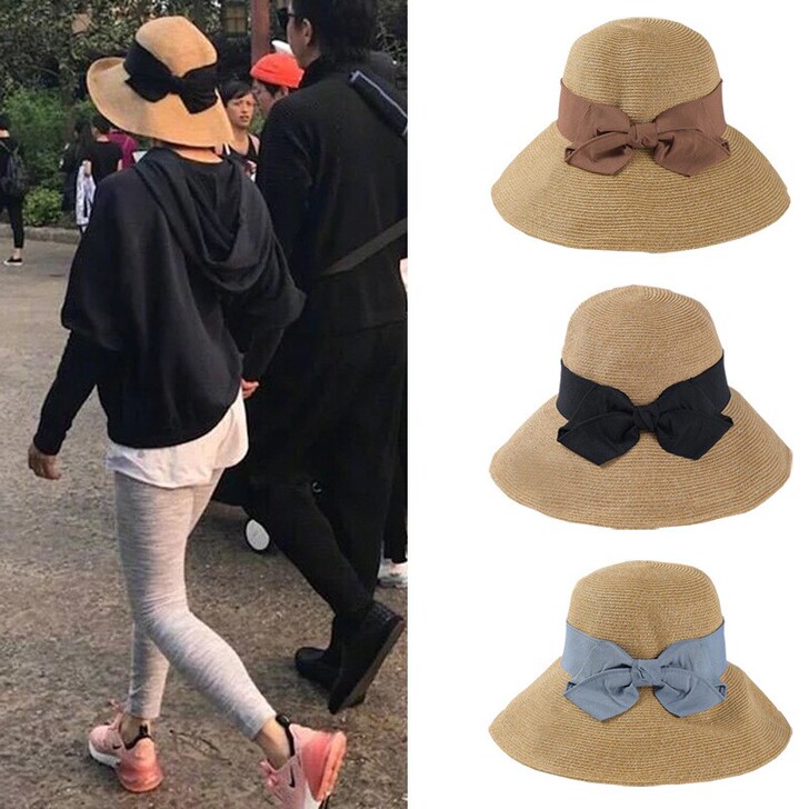 日本防晒UV遮阳帽子女夏天太阳帽孙俪同款沙...