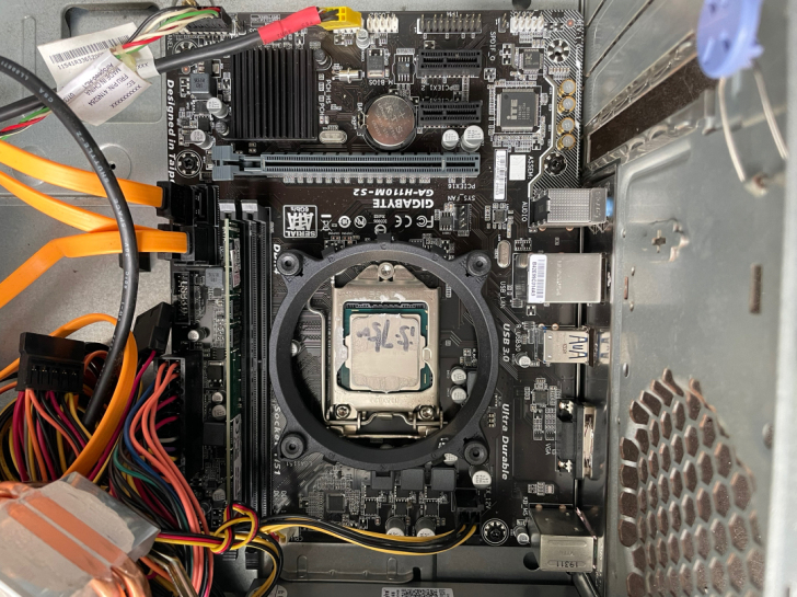 电脑拆机技嘉H110Ms2主板带挡板USB...