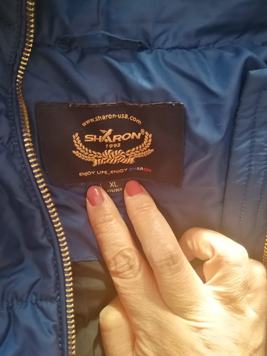 雪伦女式中长款羽绒服，宝蓝色，八成新，商品...