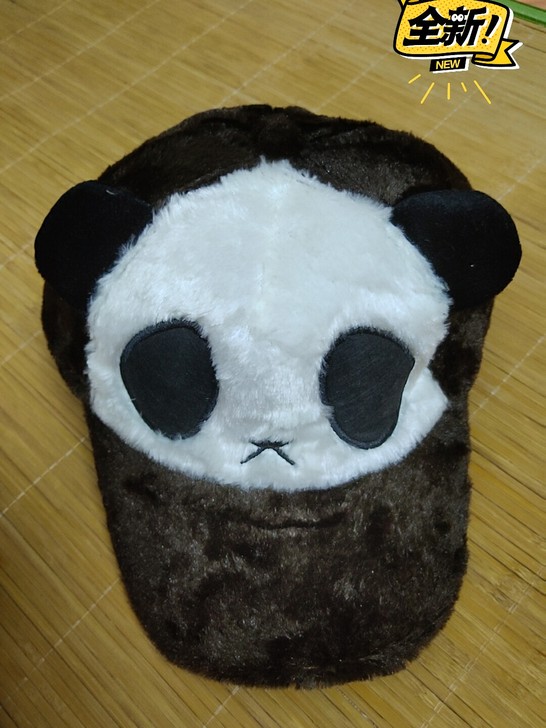 熊猫亲子棒球帽男女成人儿童毛绒帽遮阳帽棉帽...