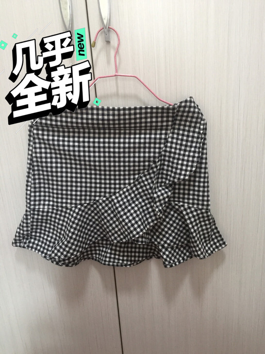 HM黑白格半身裙