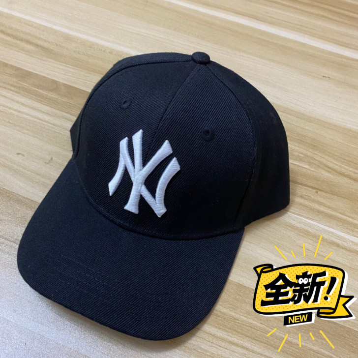 韩国MLB棒球帽 黑经典洋基队NY帽子男女...