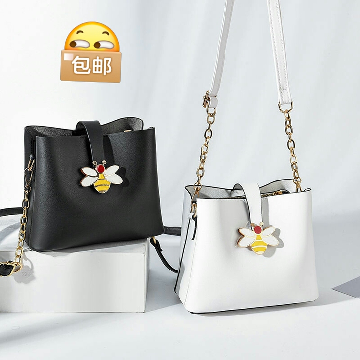 2021新款包包女斜挎百搭手提包时尚水桶包...