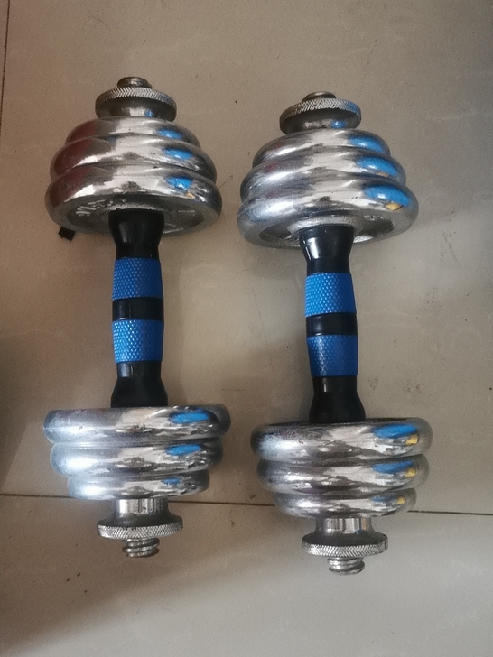 哑铃，质量非常好，铁的，顶何公交站自取