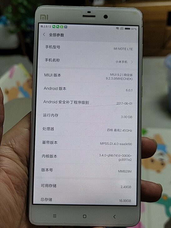 出售小米note 手机，3+16g版本，日...
