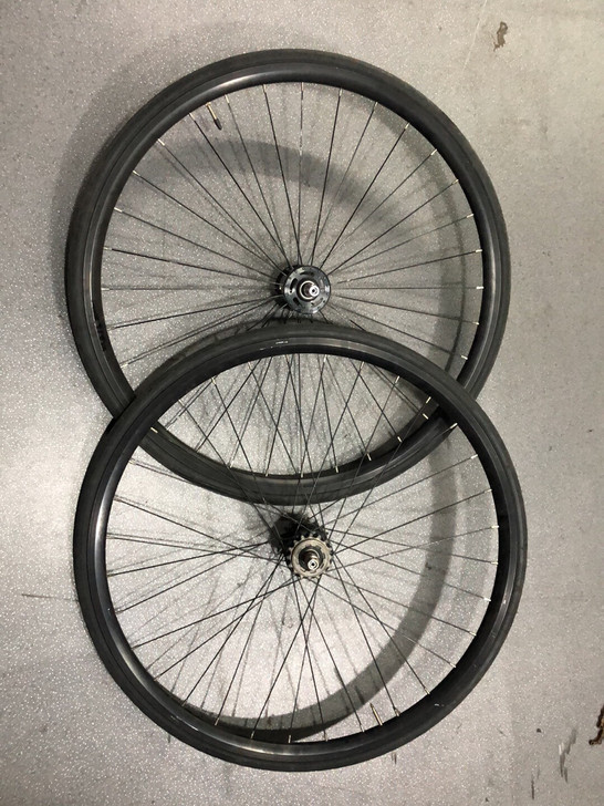 30轮死飞场地自行车轮组竞速训练轮组 黑色...