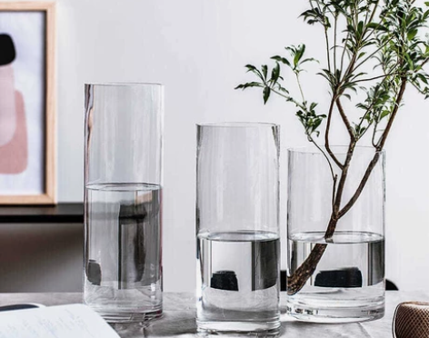 现货！加厚落地玻璃水养花瓶摆件客厅 花瓶干...