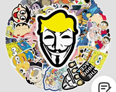 全新儿童动漫涂鸦防水贴纸 创意汽车摩托车电...