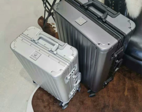 出口漫游全铝镁合金拉杆箱万向轮金属密码箱2...