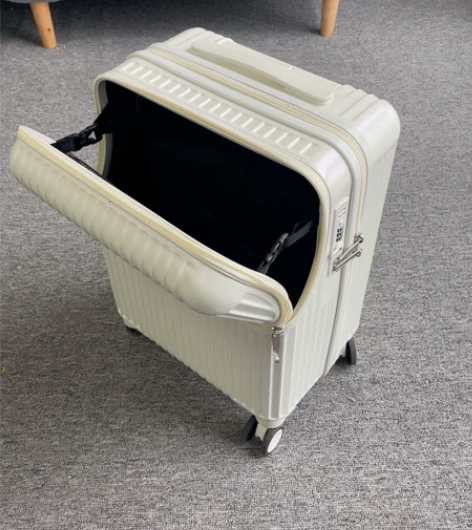 漫游前开口行李箱日乃本静音万向轮拉杆箱20...