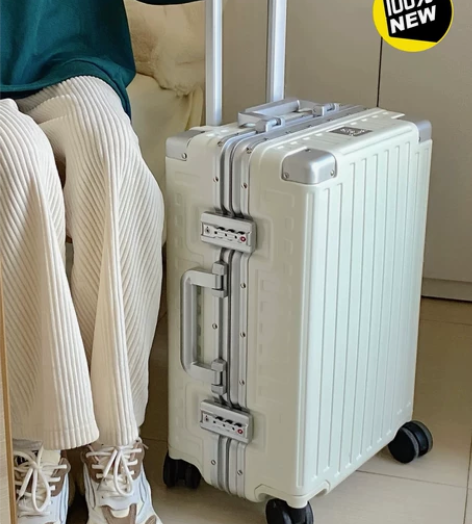 出口日本漫游高级铝框行李箱26超静音万向轮...