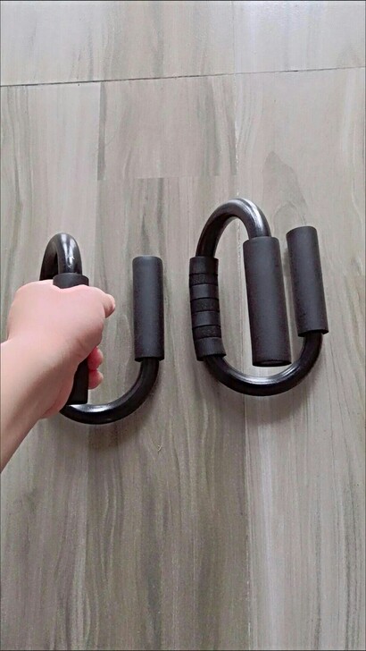 S型碳钢俯卧撑支架练臂肌胸肌健身器材家用俯...