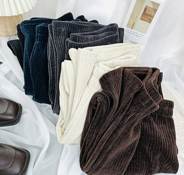 雪尼尔阔腿裤！