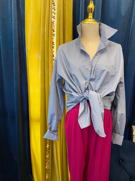 玫红色弹力修身显瘦女装裤子