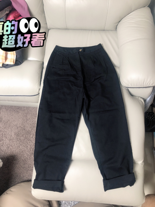 韩国黑色休闲裤阔腿裤工装长裤显瘦裤子