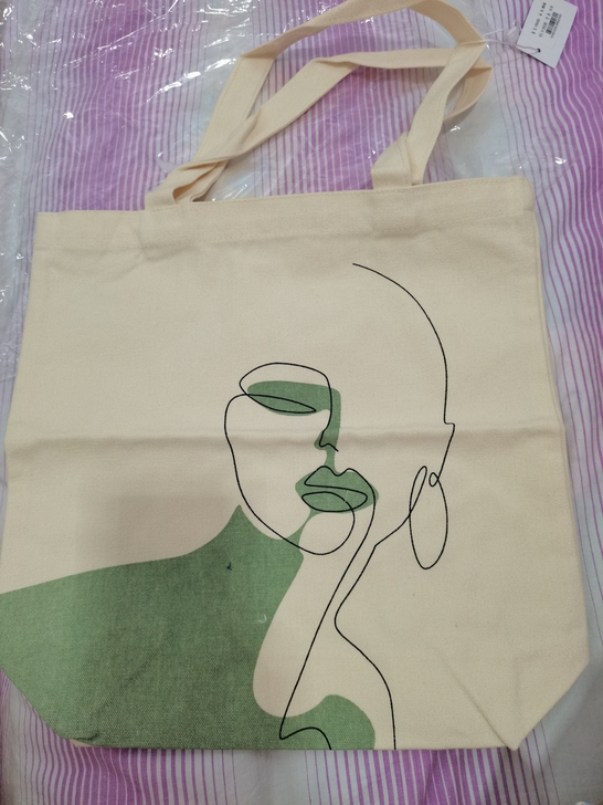 衣香丽影帆布包。米色。原色 写意女生