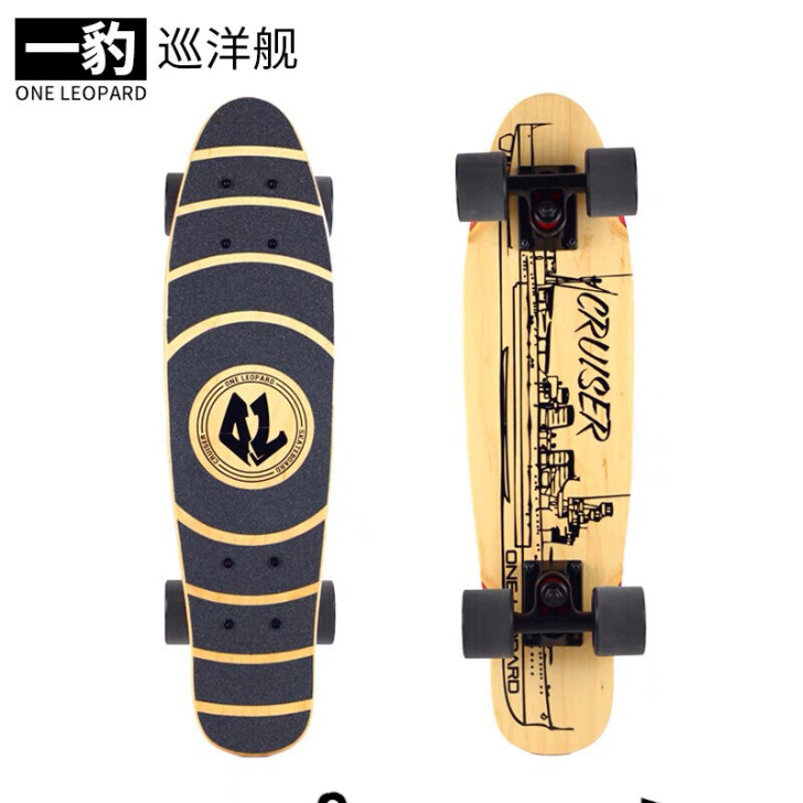 枫木小鱼滑板巡洋舰小鱼板板成人刷街代步初学...