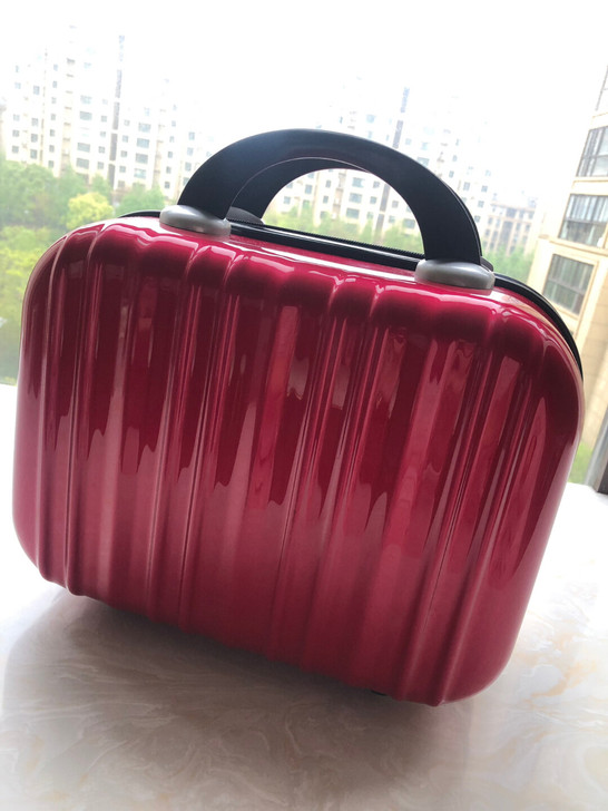14寸PC化妆箱手提箱女结婚嫁妆箱精美皮箱...