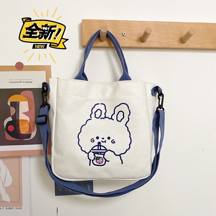 【12包邮】可爱清新帆布包,2021新款斜...