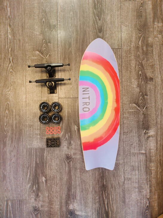 陆地冲浪滑板 滑雪 冲浪 刻滑练习 免蹬地...