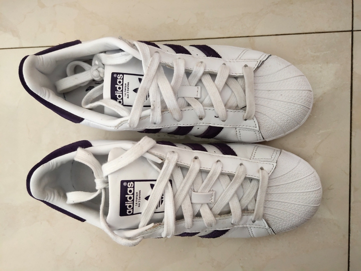 阿迪Adidas紫罗兰 小白板鞋EF9241