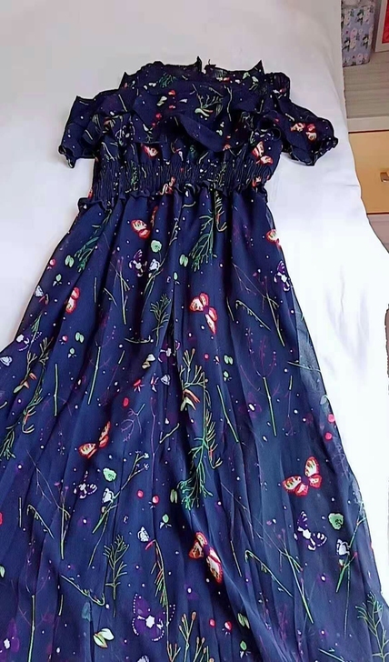 【全新包邮买过都说满意】碎花雪纺大码连衣裙...