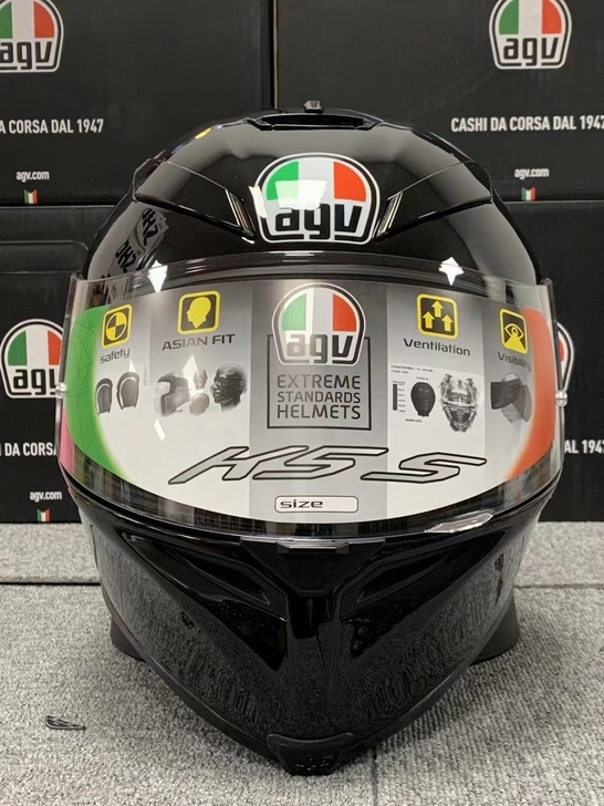 AGV  K5亮黑  玻璃钢材质  全烤漆...