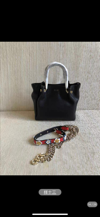 elle手提斜挎包全新，灰色