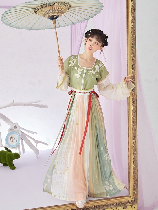 十三余小豆蔻儿[满碗抹茶]双层坦领上衫一片...