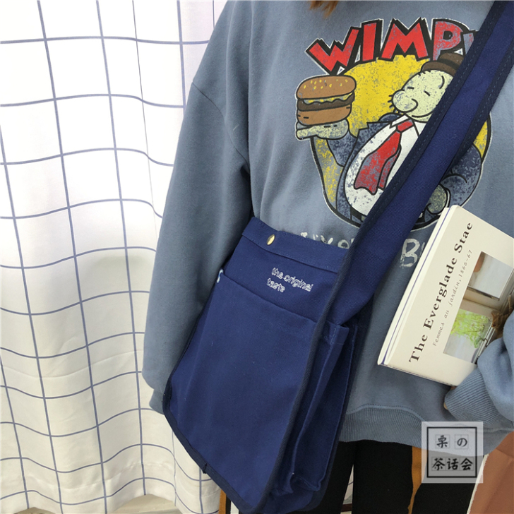 茶话会韩国ins帆布包日系原宿复古港风学生...