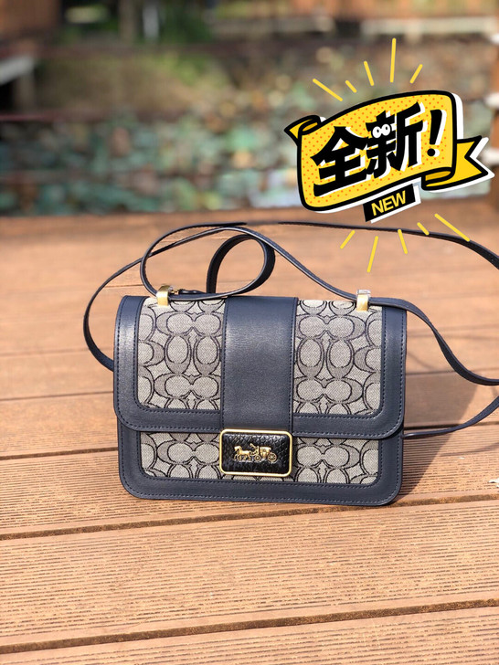 COACH蔻驰HUTTON哈顿系列C字小方...