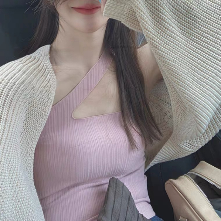 吊带背心女内搭设计感百搭修身显瘦遮肚子短款...