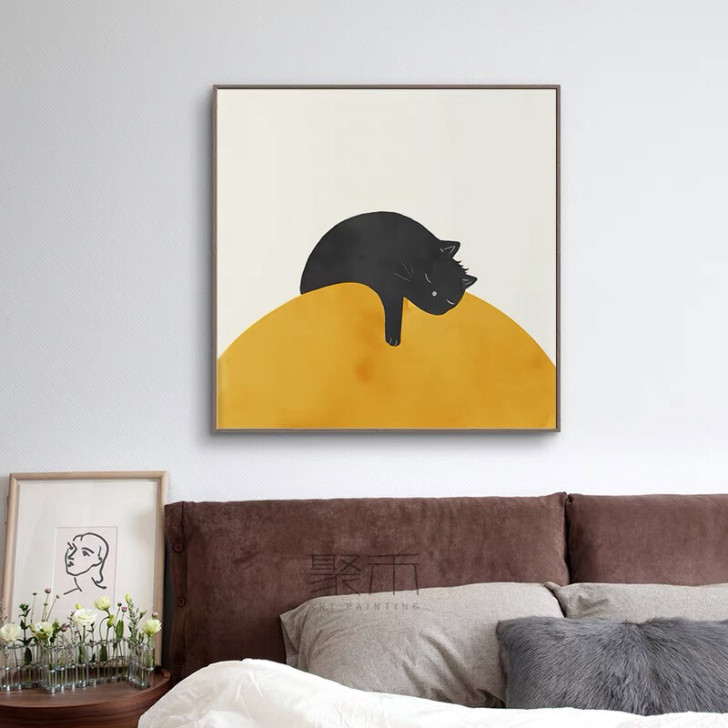 金色铝合金边框+油画布