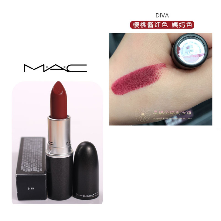 MAC口红cockney魅可唇膏chi小辣...