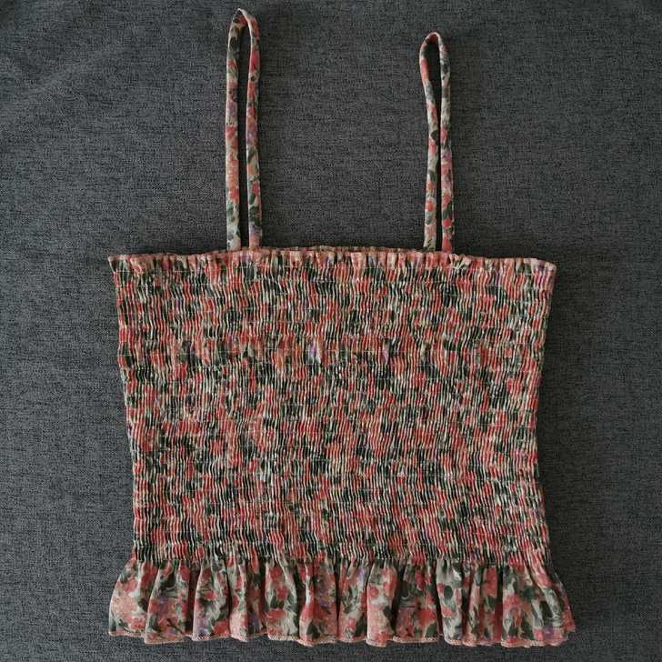 网红雪纺吊带无袖性感抹胸碎花上衣女装夏外穿...