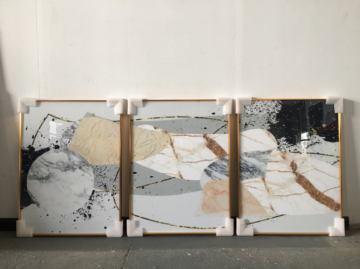 现代简约抽象客厅装饰画北欧沙发背景墙挂画轻...