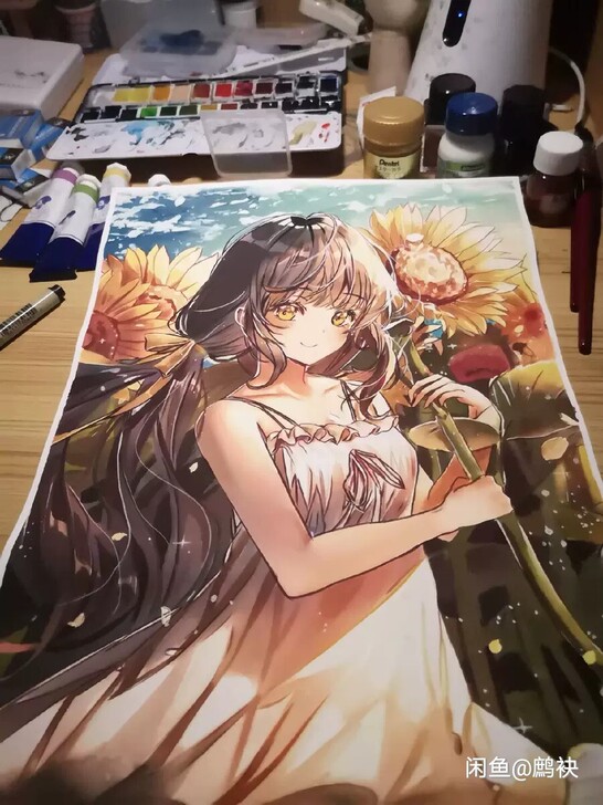 【水彩约稿】已开稿，可接原画复制。手绘约稿...