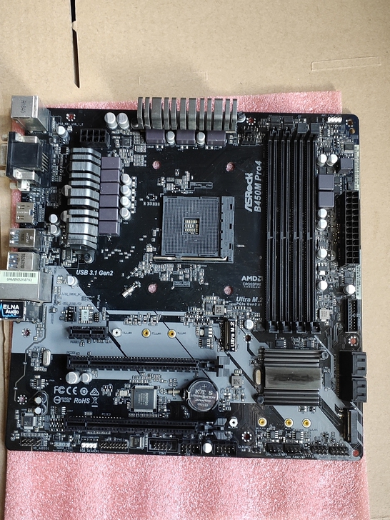 华擎原装拆机B450M PRO4主板,...