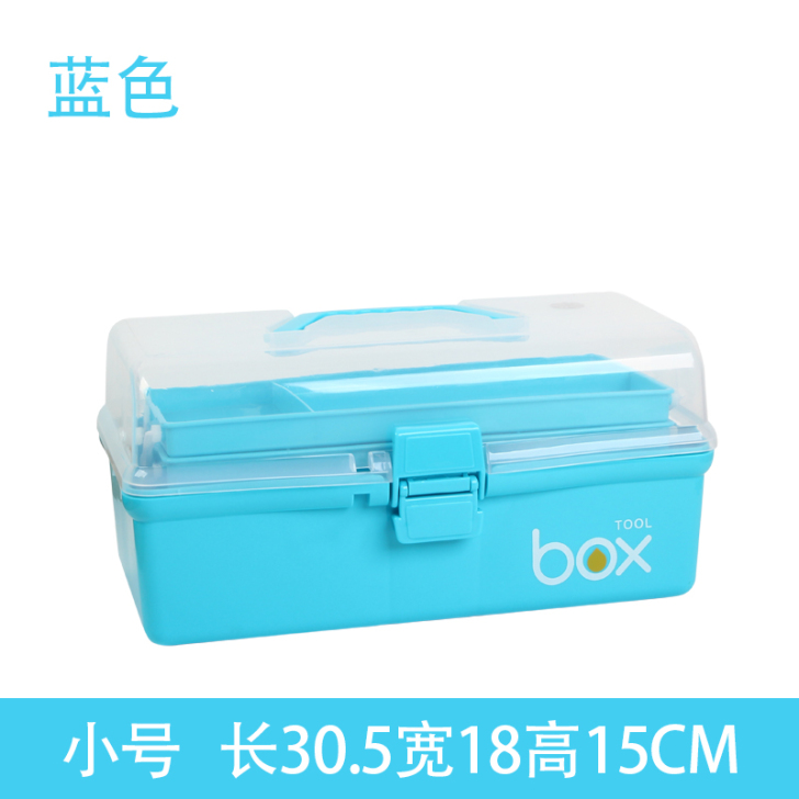 三层塑料手提式女孩美术工具箱大号儿童画画小...