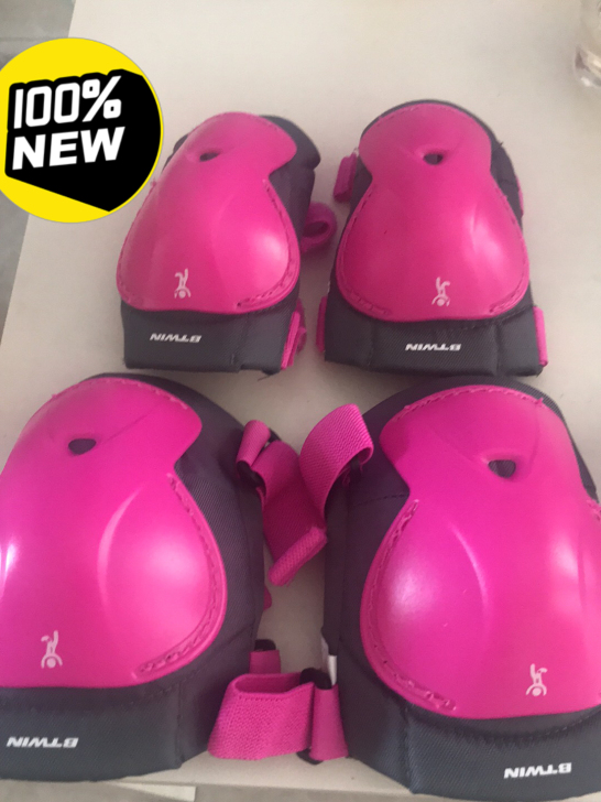 全新 迪卡农儿童轮滑护膝套装，因买小了，戴...