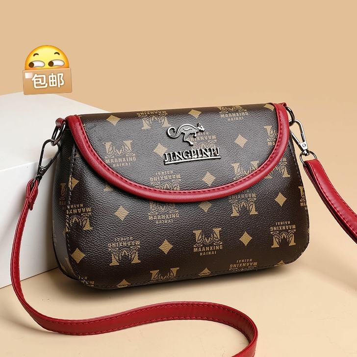 【实体倒闭一折出售】最新款袋鼠真皮质感包包...