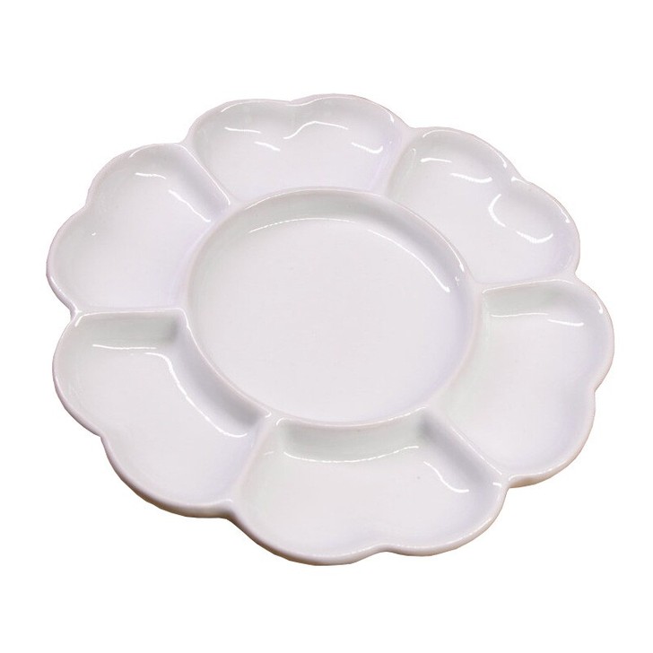 特价包邮6-8寸梅花陶瓷调色盘 水粉丙烯颜...