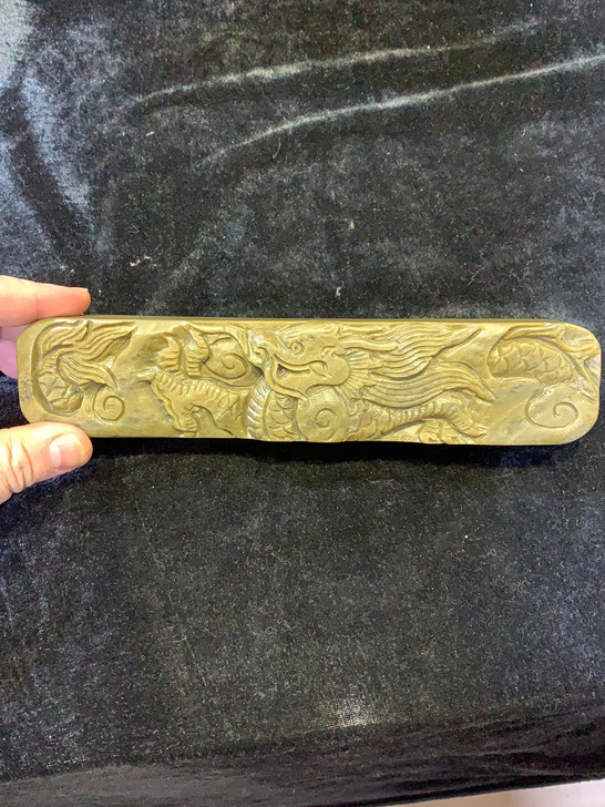 纯天然玉石，祥龙镇纸，手工雕刻，独一无二，...