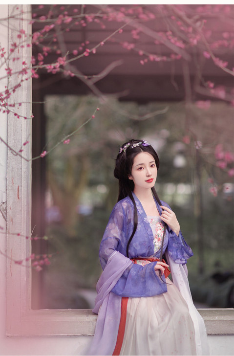 春江花月夜 清水溪汉初原创 汉服女装印花上襦