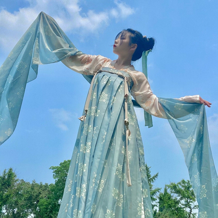 汉风王朝原创汉服女【念安】唐制一片式复原印...