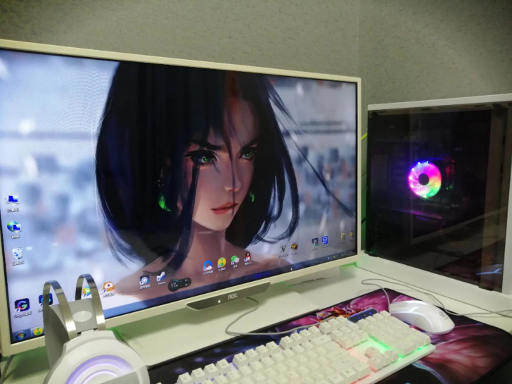 【包邮】网吧游戏台式二手组装电脑主机全套整...