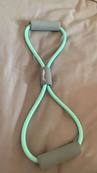 李宁8字拉力器开肩绳瑜伽健身器材家用女美背...