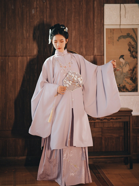 池夏 花语:萝素心原创汉服改良汉服明制立领...