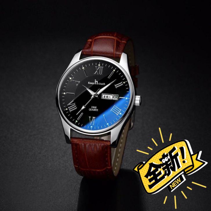 正品韩版手表男表情侣款全自动机械表 牛皮表带