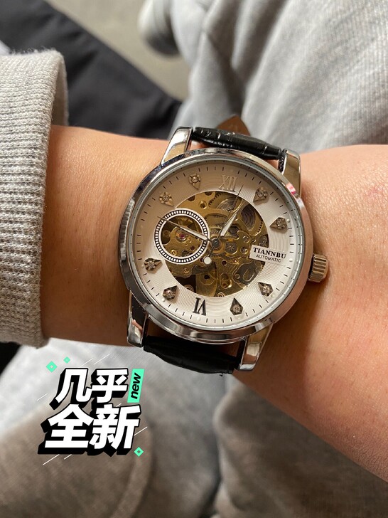 仅模特带过一次，全自动镂空机械手表，瑞士进...